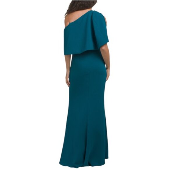 BADGLEY MISCHKA Asymmetrical Shoulder Gown - Picture 2 of 2